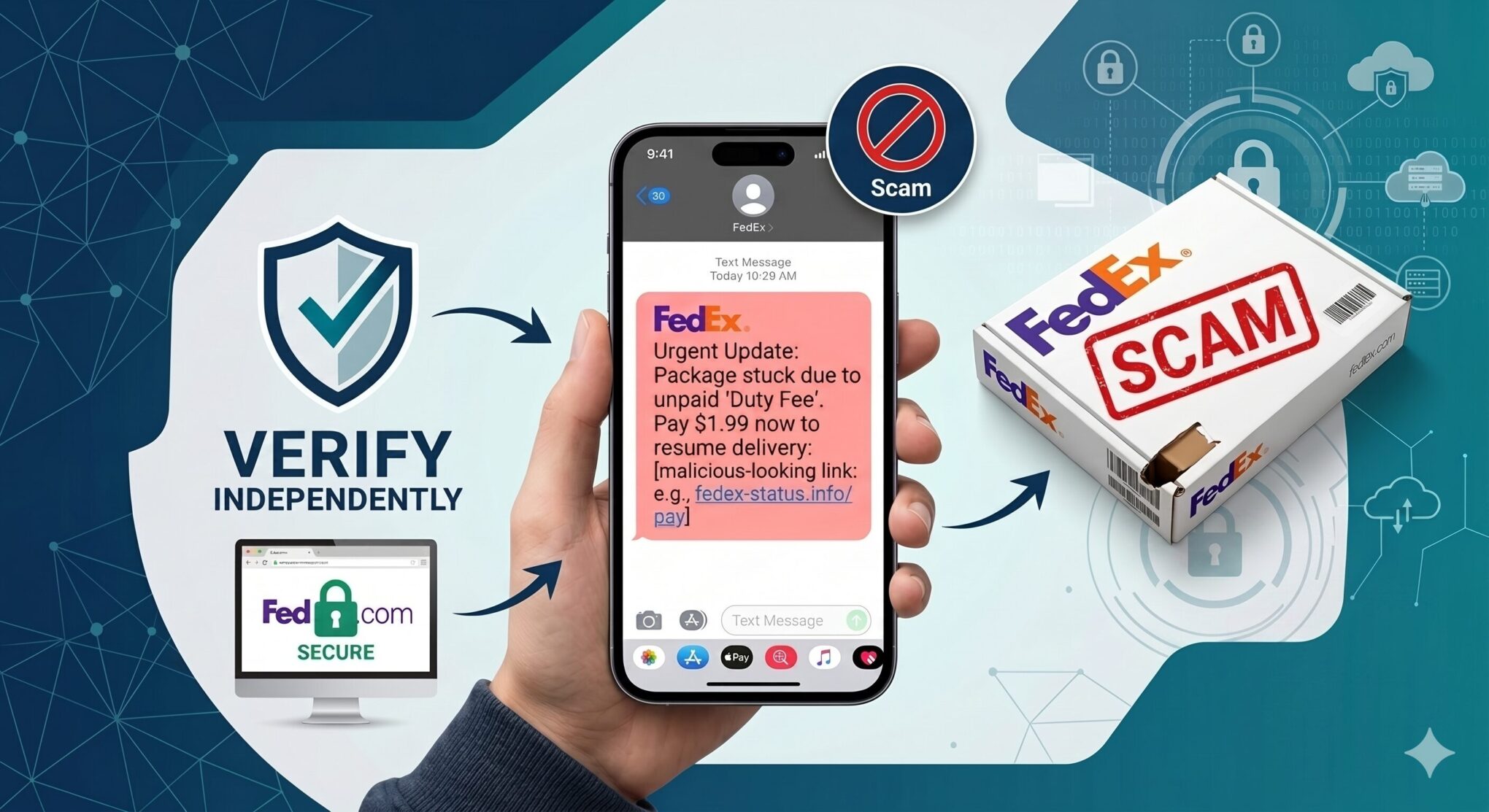 Don’t Fall for the FedEx “Duty Due” Text Scam